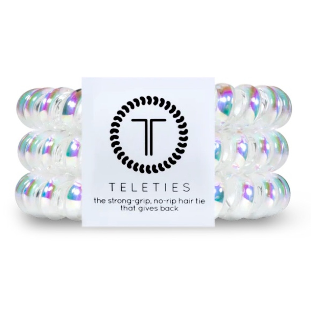 NWT Teleties Peppermint Large Hair Ties